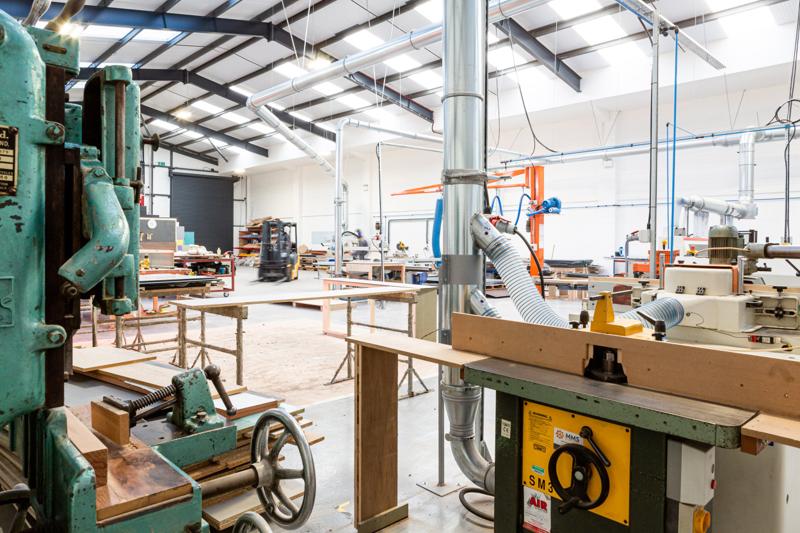 JCM Fine Joinery timber workshop with sawing machinery
