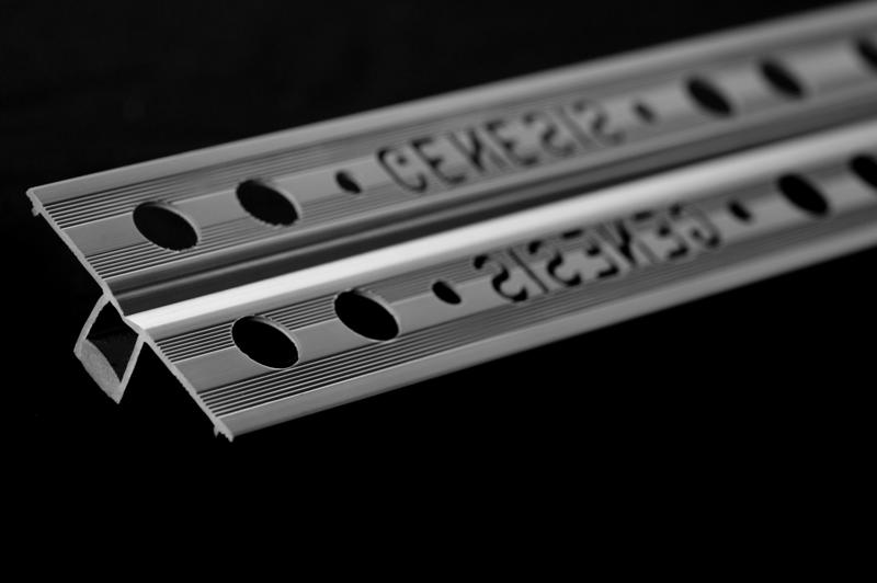 Perforated aluminium extrusion profile with cut-outs